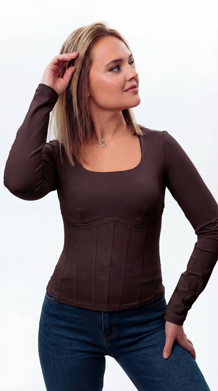 Лонгслив "Корсет" - женщины — изображение 8