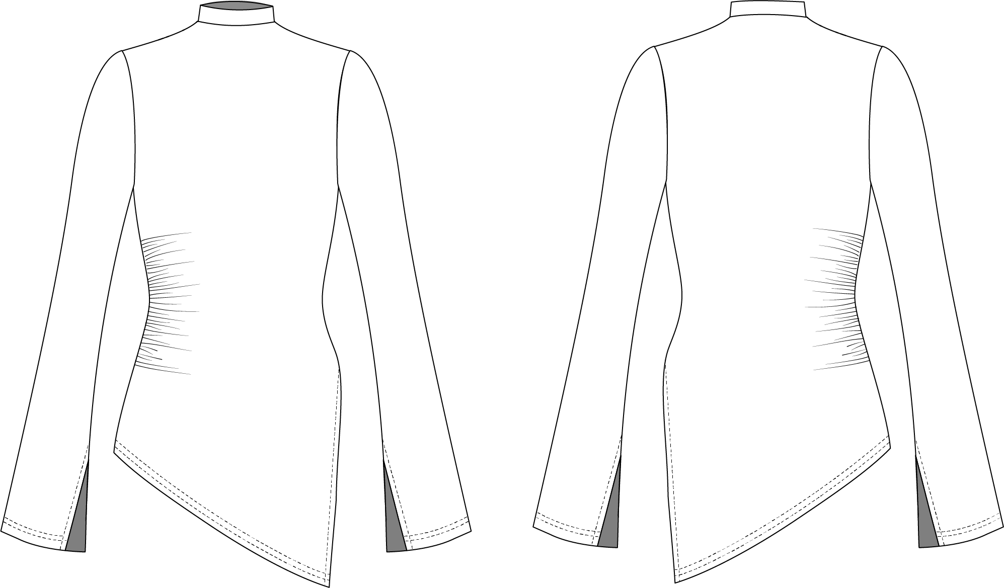 Лонгслив "Разрез" - женщины — изображение 4