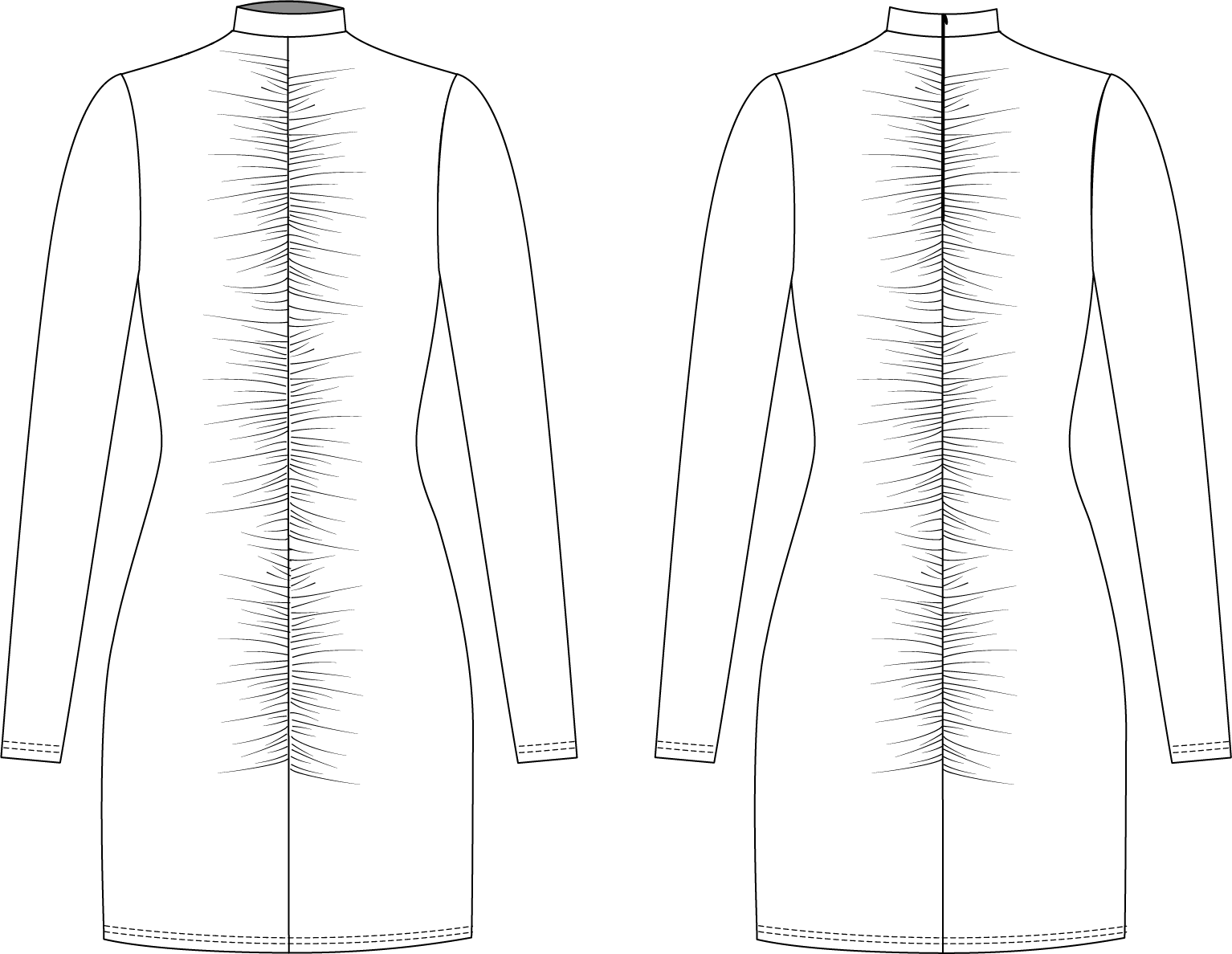 Платье "Драпировка" - женщины — изображение 5